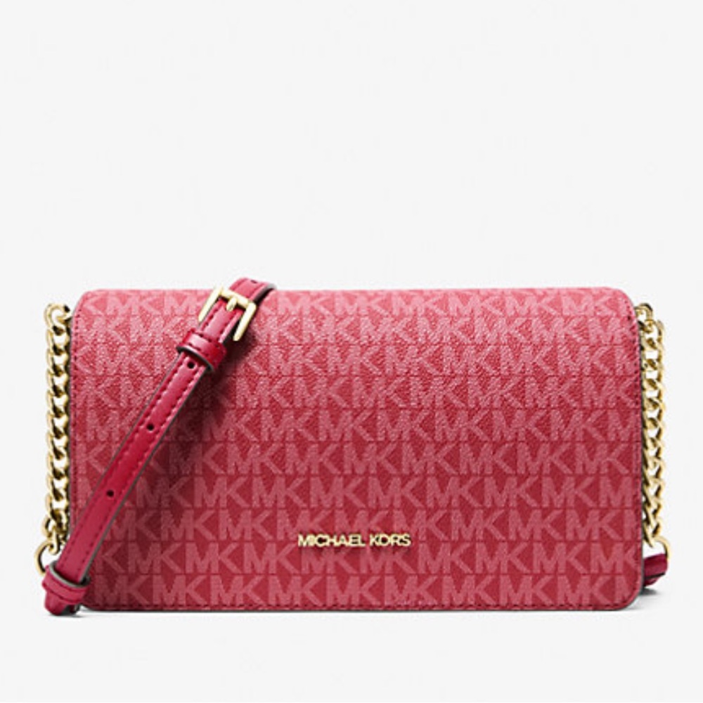 MICHAEL KORS Jet Set Signature Logo Crossbody Bag
Dark Raspberry 
NWT